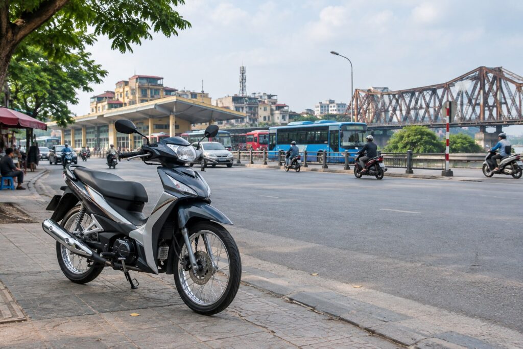 Thuê xe máy gần Bến xe Gia Lâm, Long Biên, Hà Nội